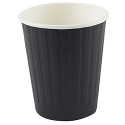 Writer 237ml/8oz Black Disposable Double Wall Paper Cups