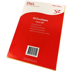 Stat. Peel And Seal Envelope C5 Kraft Pack of 100