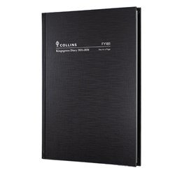 Collins Kingsgrove A5 Day to Page Black 24/25 Financial Year Diary