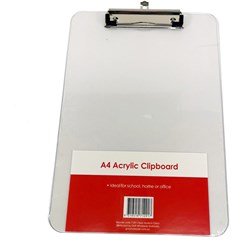 Stat. A4 Clear Acrylic Clipboard
