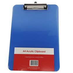 Stat. A4 Blue Acrylic Clipboard