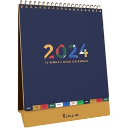 Collins 2024 Mira 175x220mm Month To View Desk Calendar