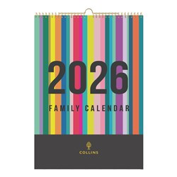 Collins 2026 Edge A3 Month To View Rainbow Wall Calendar