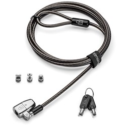 Kensington Clicksafe 2.0  Keyed Laptop Lock Universal  Security Black