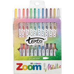 Texta Zoom Twist Crayons - Metallic Colours