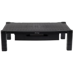 Office Choice Extra Wide Black Monitor Stand With Drawer 560Wx336Dx103-163mmH