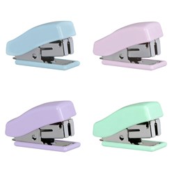 MarbigMini Stapler 10 Sheet Capacity Asssorted Pastel Colours Carton of 12