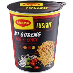 Maggi Cup Fusian Hot &  Spicy Noodles 65g Pack of 6