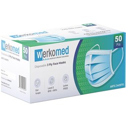 Werkomed 3 Ply Disposable Face Mask