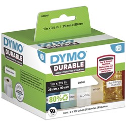 Dymo 25mmx89mm 350 Roll White Labelwriter Durable Label