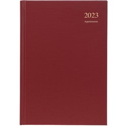 Collins 2024 Essential A4 Day To Page Maroon Appointment Diary