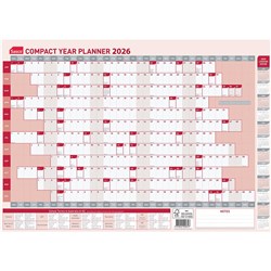 Sasco 2026 Year to View 594x420mm Compact Wall Planner
