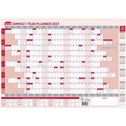 Sasco 2027 Year to View 594x420mm Compact Wall Planner
