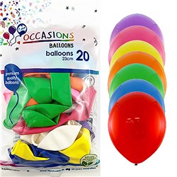 Alpen Assorted Colour 23cm Balloons