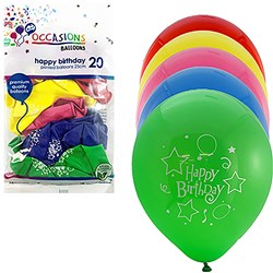 Alpen Assorted Colour 25cm Balloons