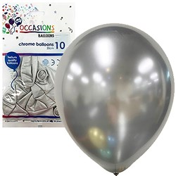 Alpen Chrome Silver 30cm Balloons
