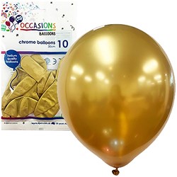 Alpen Chrome Gold 30cm Balloons