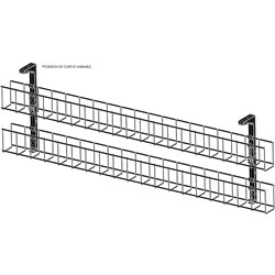 Rapidline Dual Tier Cable Basket Only 950mm  Black