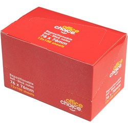 Office Choice 76x76mm Yellow Adhesive Notes