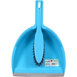 Cleanlink Brooms & Brushes Dust Pan & Brush Set Blue