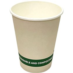 Earth Recyclable Single Wall Paper Cup 12oz White