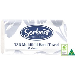 Sorbent Professional TAD Multifold 1 Ply 150 Sheet Hand Towel