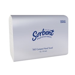 Sorbent Professional TAD Compact Hand Towel 1 Ply 120 Sheets