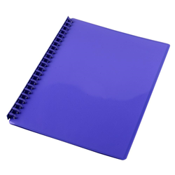 A4 Purple 20 Pocket Refillable Display Book