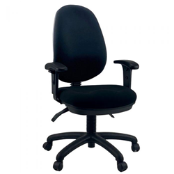 K2 30 3 Lever Medium Back Black Multi User 24/7 Ultra Heavy Duty Task Chair