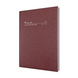 Collins 2027 Burgundy A4 140/15 Day To Page Early Edition Appointment Diary (Available April 2026)