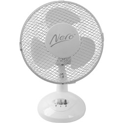 Nero White 23cm Desk Fan