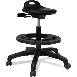 K2 Randwick Sit Stand Black Industrial Stool