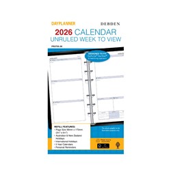 Debden 2026 Dayplanner Personal Week To View Unruled Diary Refill
