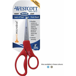 Westcott 152mm Red Handle Antimicrobial Scissors