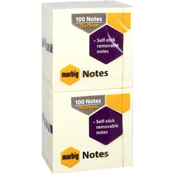 75x75mm Yellow Adhesive Notes