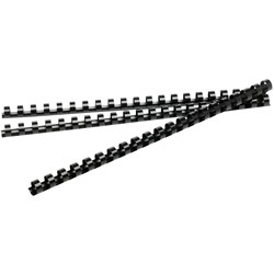 Binding Coil Plastic 21 Ring 9.5mm Black