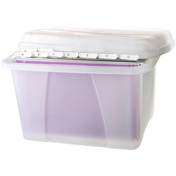 Box Crystalfile Enviro Porta With Files Clear