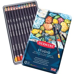 Derwent Studio Assorted Colour Pencils 12's