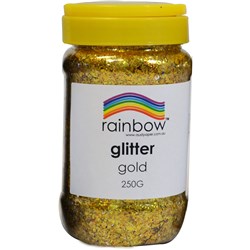Rainbow Glitter Jar 250G Gold