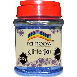 Rainbow Glitter Jar 250G Blue