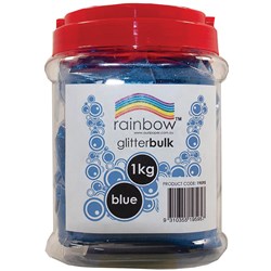 Glitter Rainbow Bulk Blue 1Kg