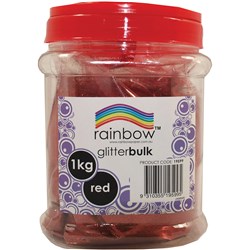 Glitter Rainbow Bulk Red 1Kg