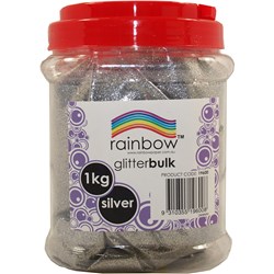 Glitter Rainbow Bulk Silver1Kg