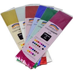 Rainbow Foil Crepe 500mmx1M Assorted