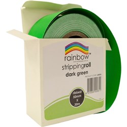 Rainbow Stripping Roll Ribbed 50mmx30m Dark Green