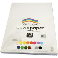 Rainbow Cover Paper A4 125gsm White 100 Sheets