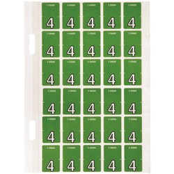 Avery Numeric Coding Label 4 Top Tab 20x30mm L Green