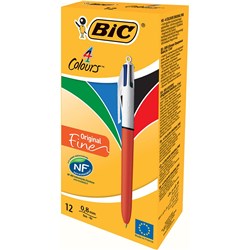Bic 4 Colour Retractable Fine Point Ballpoint Pen
