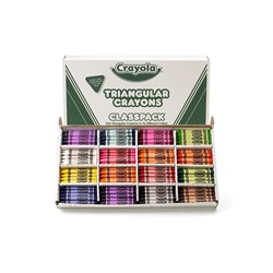 Crayons Crayola Triangular 256 Asst Classpack 16 Colors