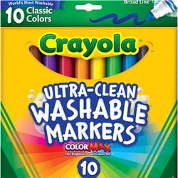 Crayola Washable Broad Marker 10 Asst Classic Colors